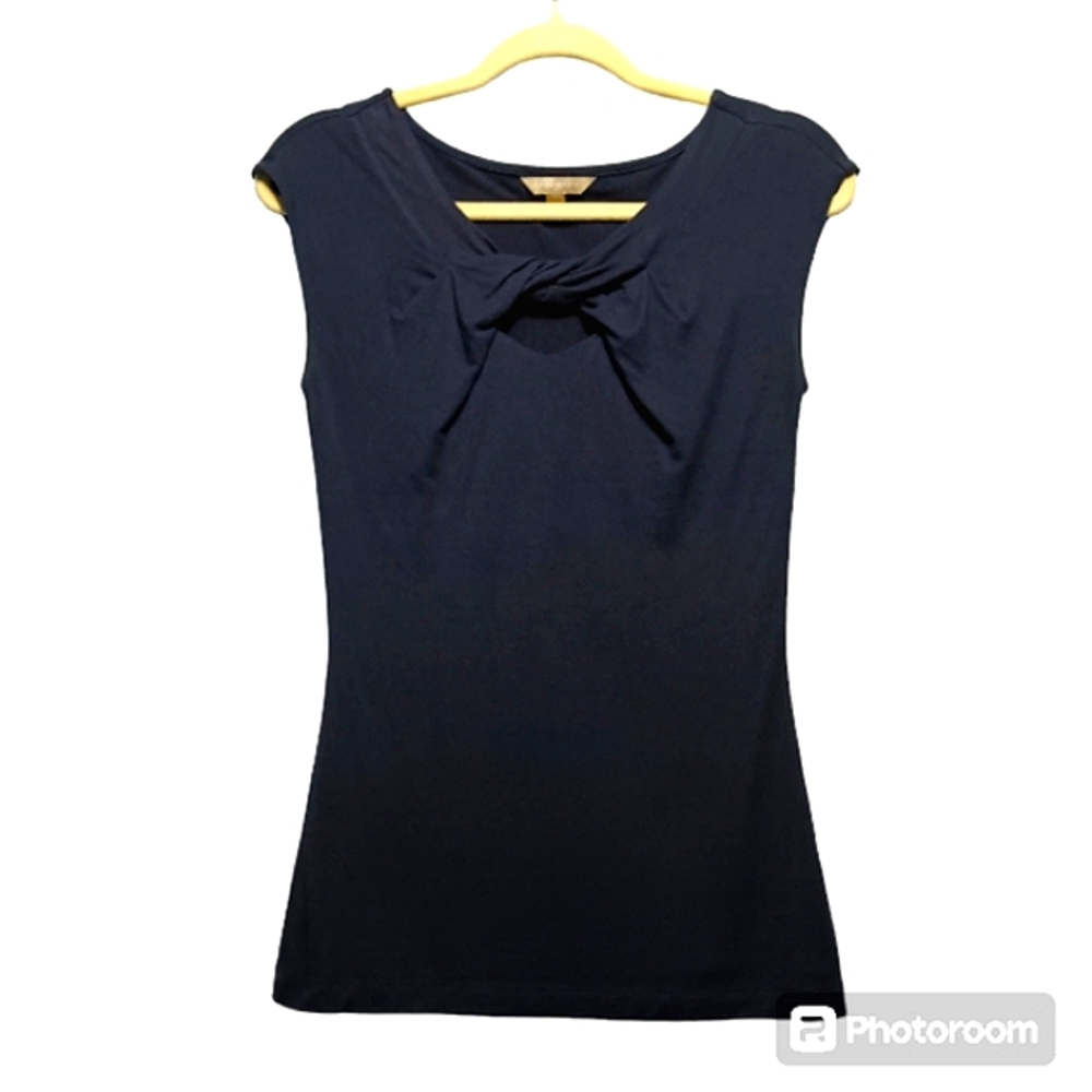 🎁 Banana Republic Front Twist Detail w/ Openin. Edgy, Navy Color Shirt